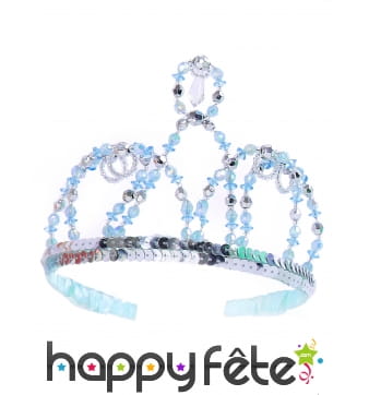 Couronne bleue de princesse pour enfant