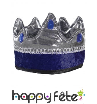 Couronne bleue de roi chevalier pour enfant