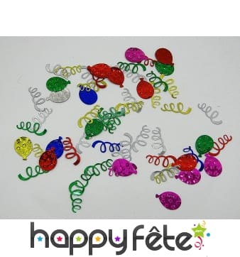 Confettis ballons et serpentins de table