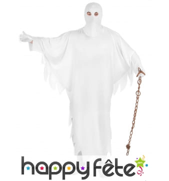 Costume blanc intégral de fantôme pour adulte