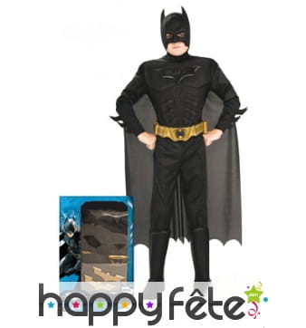 Costume de Batman musclé rembourré pour enfant