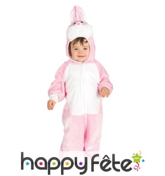 Costume de bébé lapin rose