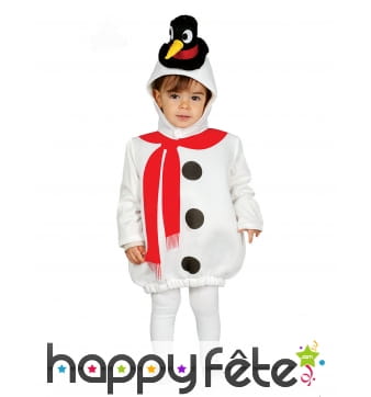 Costume de bonhomme de neige pingouin pour bébé