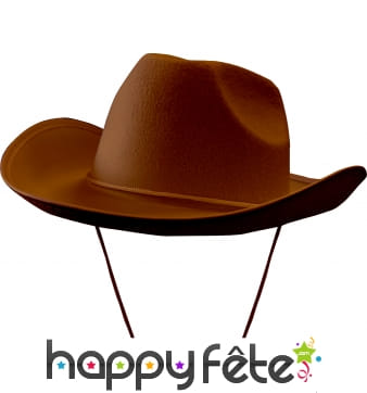 Chapeau de cow boy marron adulte