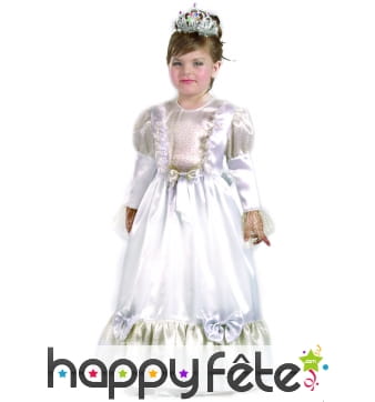 Costume d'enfant princesse Bianka blanche