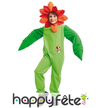 Costume de fleur pour enfant imprimé coccinelle