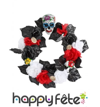 Couronne de fleurs Dia de los muertos, 47cm