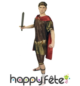 Costume de gladiateur marron or pour homme