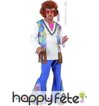 Costume d'homme hippie woodstock