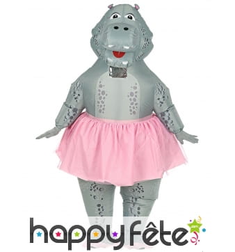 Costume de hippo ballerine gonflable pour adulte