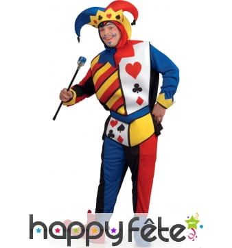 Costume du Joker de jeu de cartes pour adulte