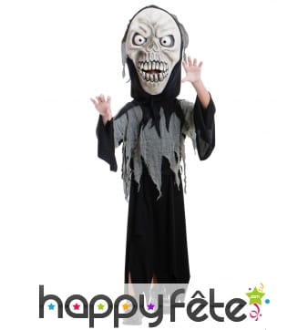 Costume de la mort avec grosse tête pour enfant