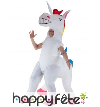 Costume de licorne gonflable géante pour adulte