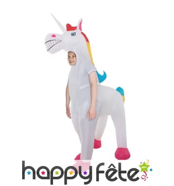 Costume de licorne gonflable géante pour enfant