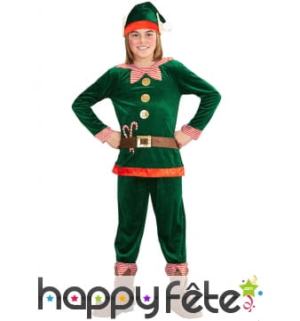 Costume de lutin assistant du Père Noël garçon