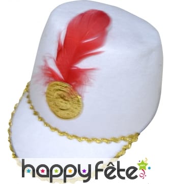 Chapeau de majorette blanc