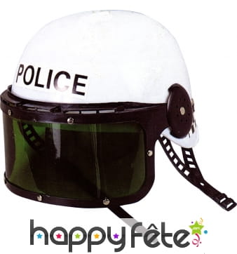 Casque de police avec visière