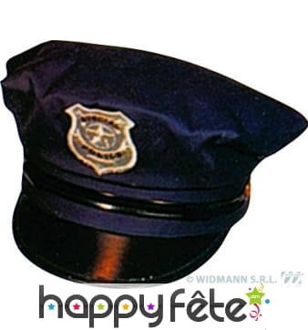 Casquette de police américaine noire