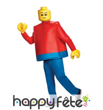 Costume de personnage LEGO pour adulte, luxe