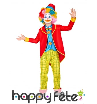 Costume de petit clown avec veste rouge