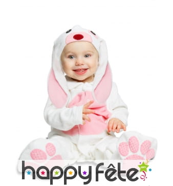 Costume de petit lapin rose pour bébé, luxe