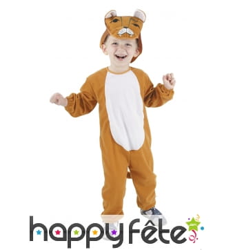 Costume de petit lion marron blanc