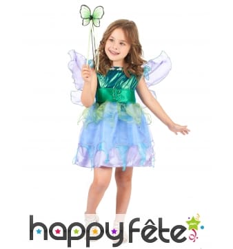 Costume de petite fée turquoise pour enfant