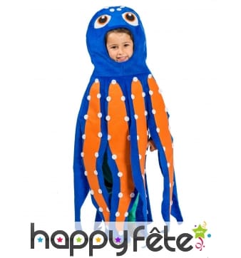 Costume de poulpe bleu pour enfant