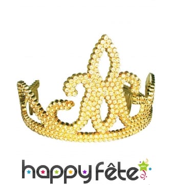 Couronne doréé recouverte de strass, pour enfant