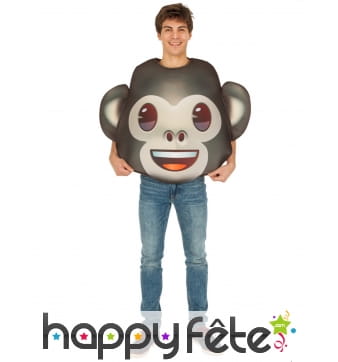 Costume de smiley singe pour adulte