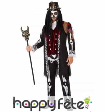 Costume de Sorcier Vaudou pour Homme, Halloween