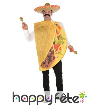 Costume de tacos mexicain pour adulte