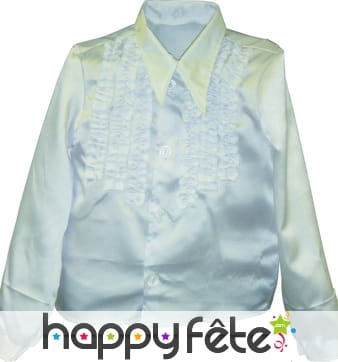 Chemise enfant à super ruches blanche