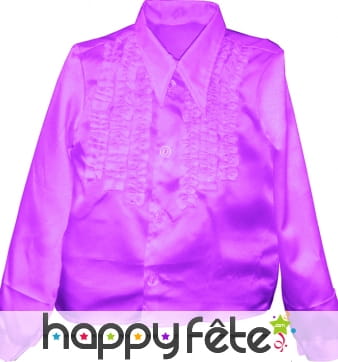 Chemise enfant à super ruches fuschia