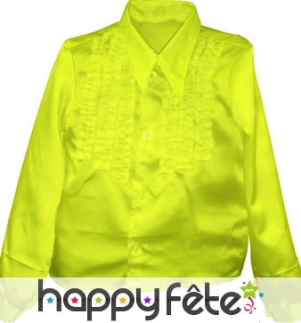 Chemise enfant à super ruches jaune