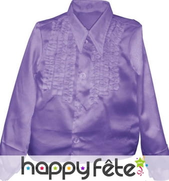 Chemise enfant à super ruches violette