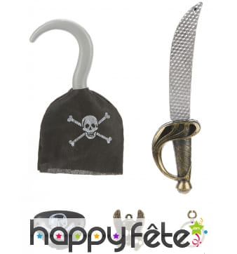 Crochet et accessoires de pirate pour enfant