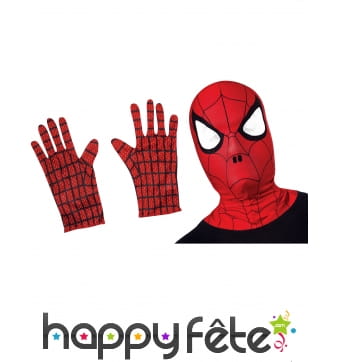 Cagoule et gants de Spider-Man pour enfant