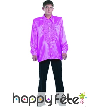 Chemise fuschia super ruche homme