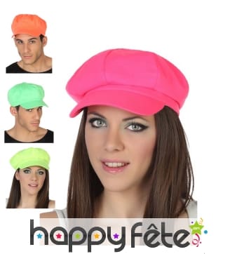 Casquette gavroche fluo