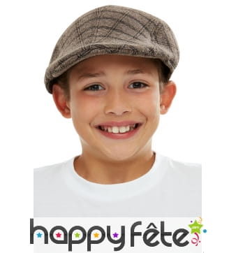 Casquette gatsby marron pour enfant