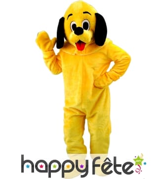 Costume grosse tête de chien jaune