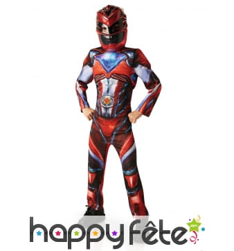 Costume luxe de Power Rangers rouge pour enfant