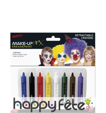 Crayons maquillages 8 couleurs