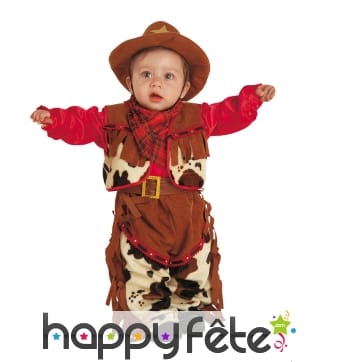 Costume marron de bébé cowboy