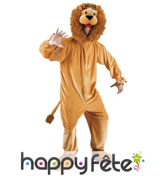 Costume mascotte de lion pour adulte