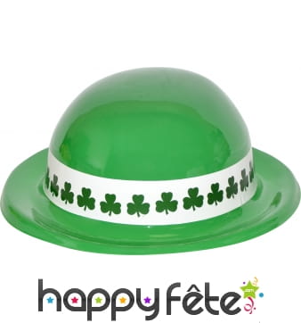 Chapeau melon en plastique st patrick