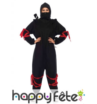 Combinaison noire de ninja pour femme