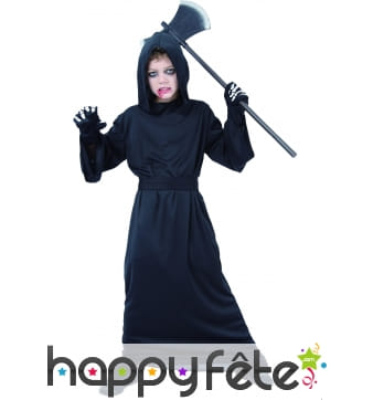 Costume noir de faucheur pour enfant