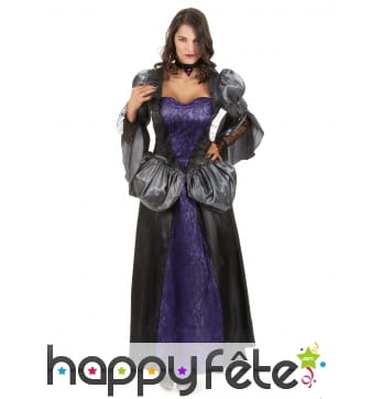 Costume noir et violet de femme vampire